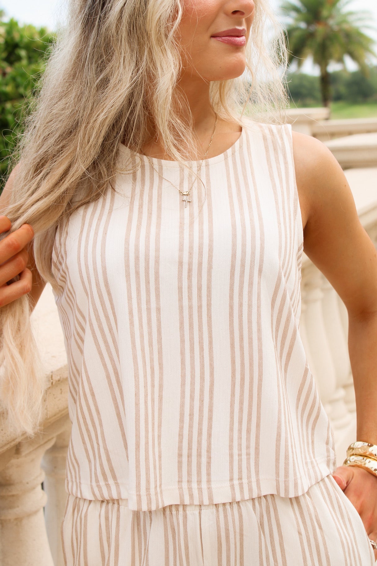 Z Supply: Sloan Knit Striped Top - Cloud
