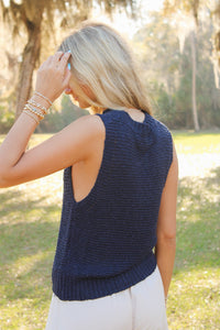 Sadie & Sage: Teagan Sweater Vest - Navy