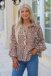 Find The Balance Bubble Sleeve Top - Coco