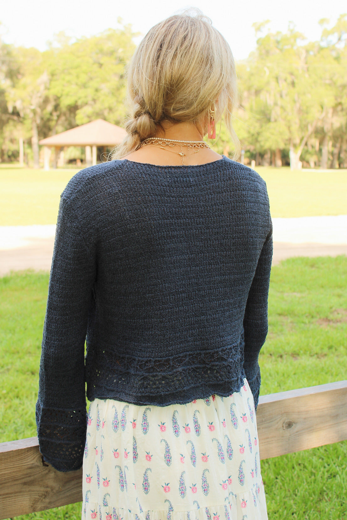 Sadie & Sage: Calico Pullover - Navy