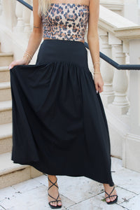 Endless Nights Maxi Skirt - Black