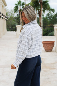 Cheerful Days Cropped Jacket - Gray