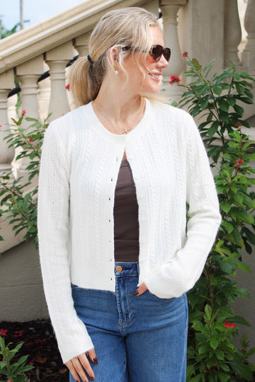 Z Supply: Medina Pointelle Cardigan - Cloud