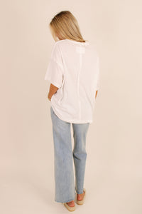 Citrus Charm Lemon Printed Tee - White Multi