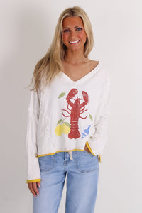 Cape Cod Lobster Raw Edge Top - Lemon Butter