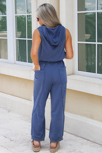Casual Confidence Sleeveless Jumpsuit - Denim