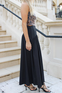 Endless Nights Maxi Skirt - Black