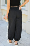 In The Game Tie Track Joggers - Black
