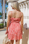 Summer Parties Front Tie Mini Dress - Coral