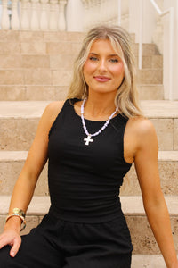 Howdy Honey Textured Tank - Black