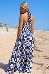 Sunset Nights Halter Neck Jumpsuit - Indigo