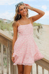 Good Times And Sunshine Floral Tie Back Dress - Pink