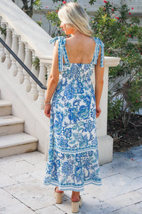 Sweeter Days Floral Days Maxi Dress - Blue