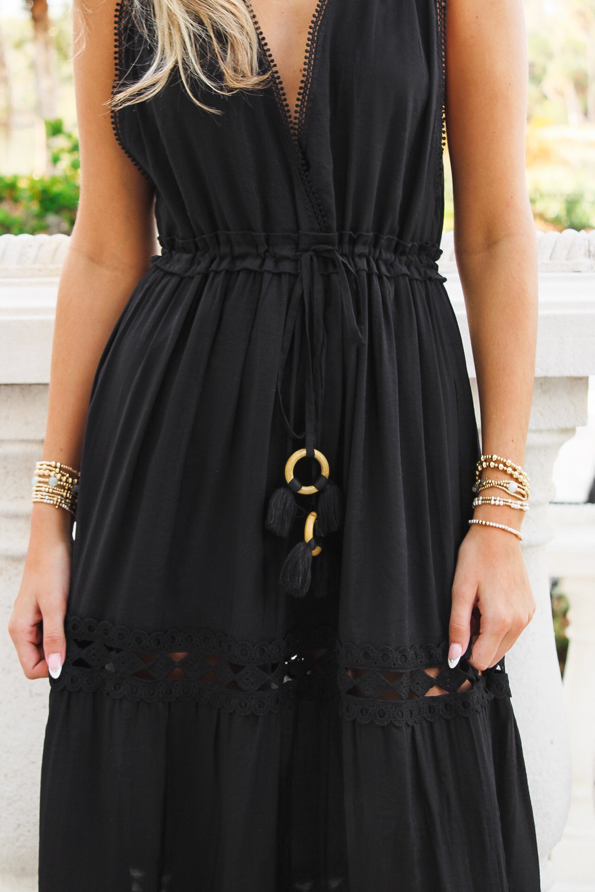 Endless Summer Halter Maxi Dress - Black