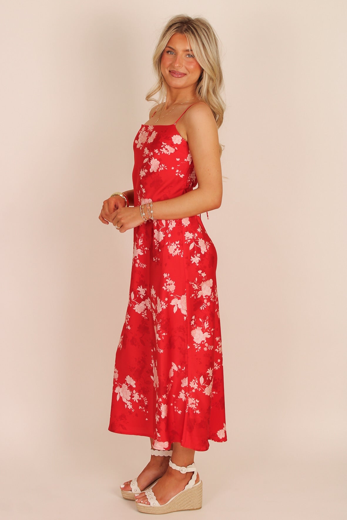 Z Supply: Alyse Darya Floral Maxi Dress - Kiss Me Red
