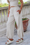 Keepin' It Trendy Jogger Sweatpants - Bone