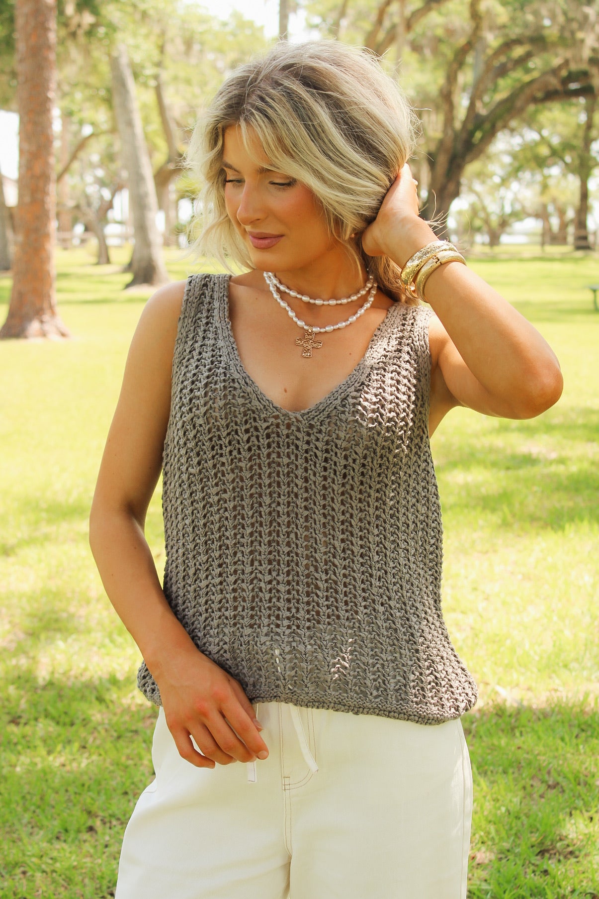 Dear John: Ulyssa Top - Vibrant Stone