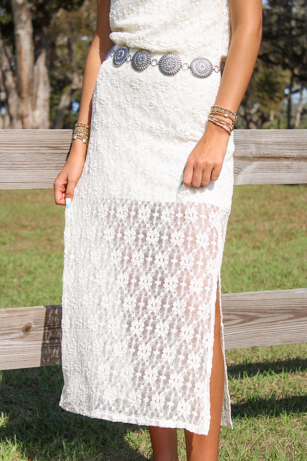 Sadie & Sage Letters Midi Dress - Cream