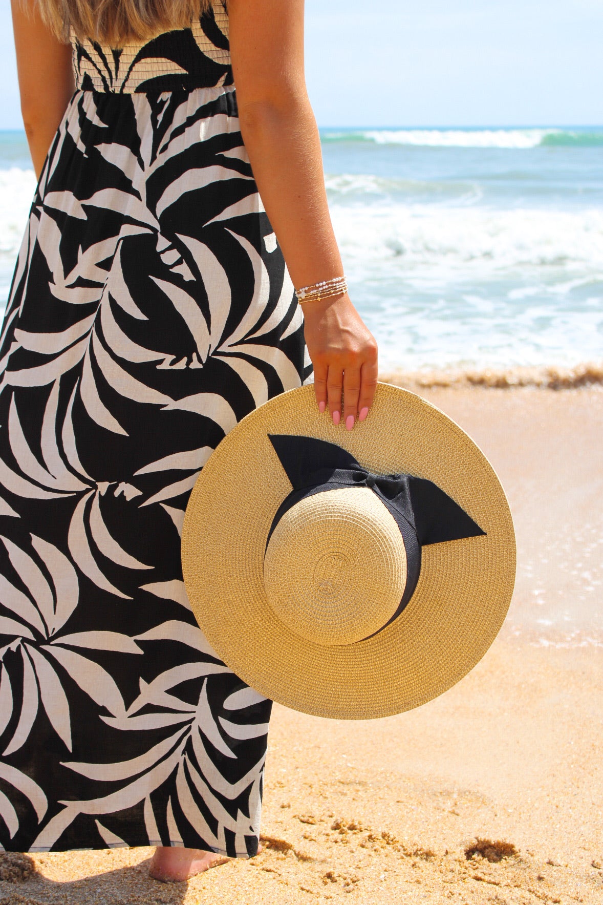 The Ursa Paperbraid Floppy Hat - Black