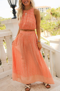 Citrus Crush Maxi Skirt - Orange