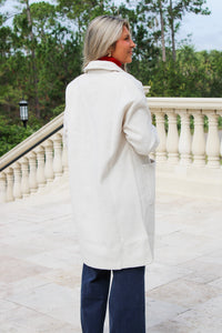 Out of Town Open Front Coat - Ivory