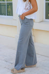 Dear John: Fiona High Rise Wide Leg Jeans - Graphite