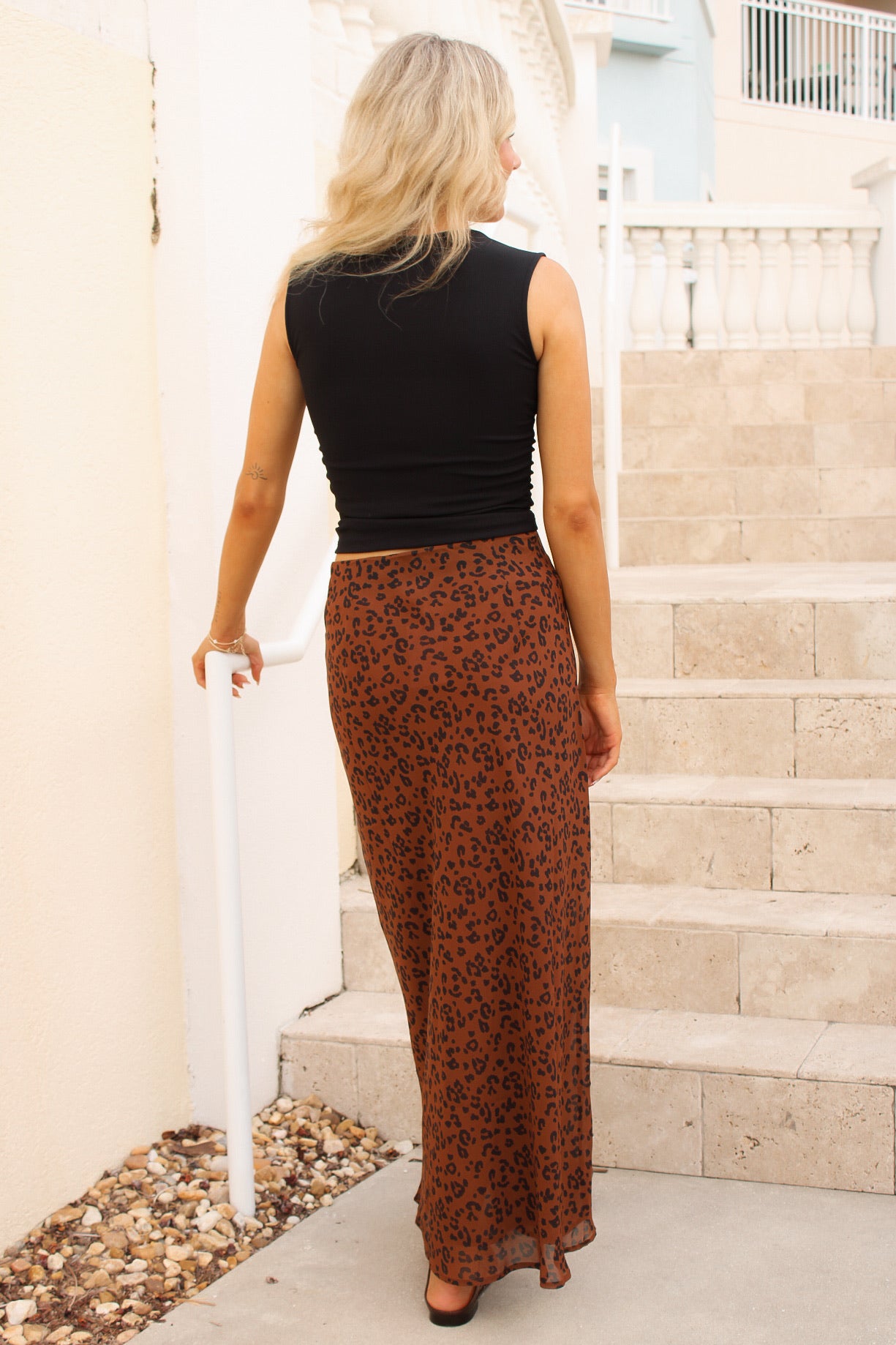 Z Supply: Europa Leopard Skirt - Burnt Umber