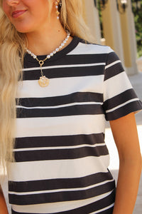 Z Supply: Stellan Striped Tee - Ash Black