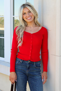 Z Supply: Jovy Sweater Top - Festive Red