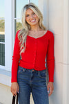 Z Supply: Jovy Sweater Top - Festive Red
