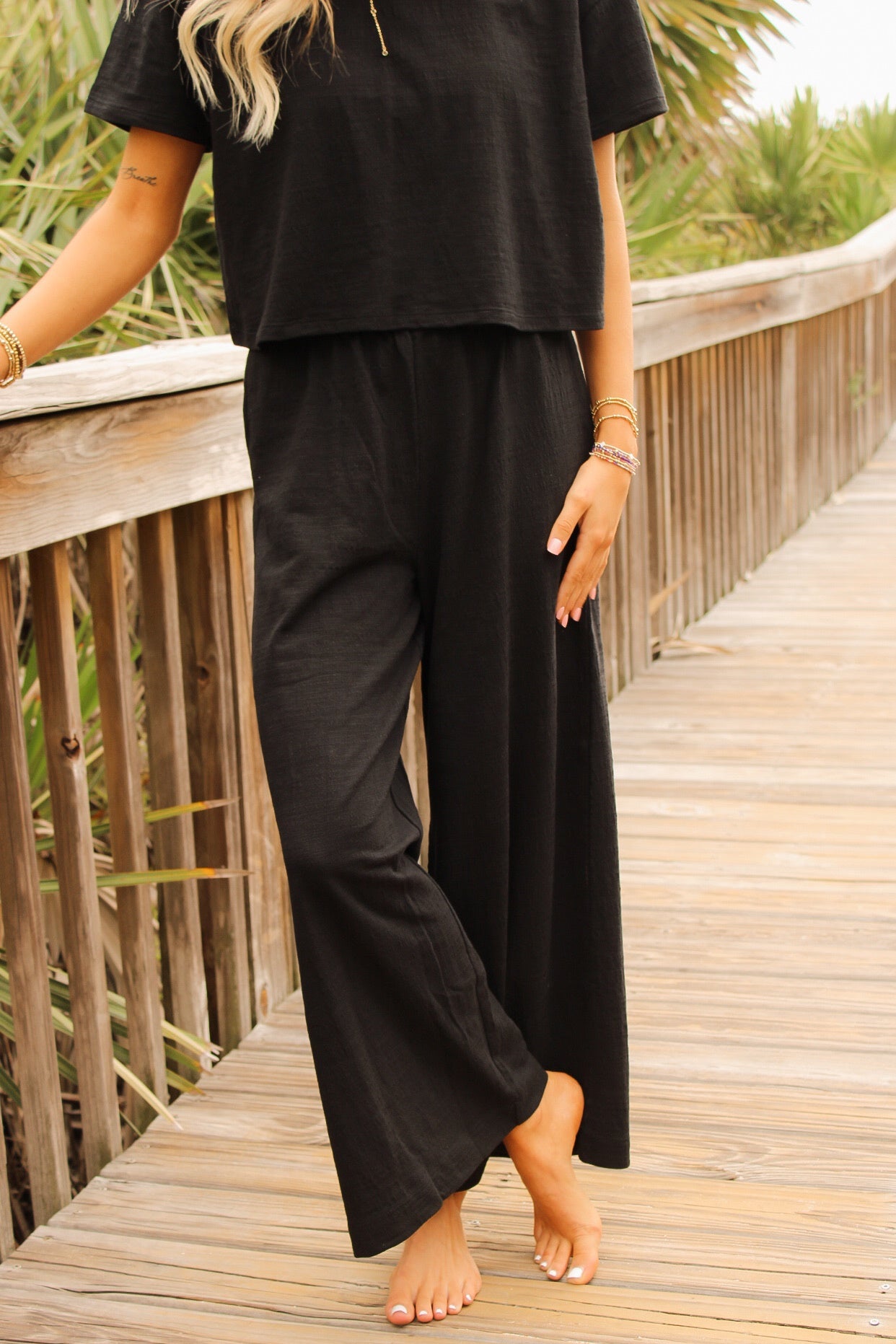 Z Supply: Scout Textured Slub Pant - Black