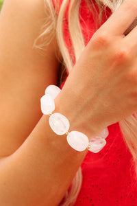 Acrylic Stone Bracelet - White