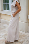 Cindy Elastic Waist Knit Pants - Oatmeal