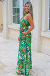 Dance Party Nights Halter Neck Jumpsuit - Green