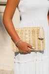 By The Shore Knit Clutch Bag - Ivory
