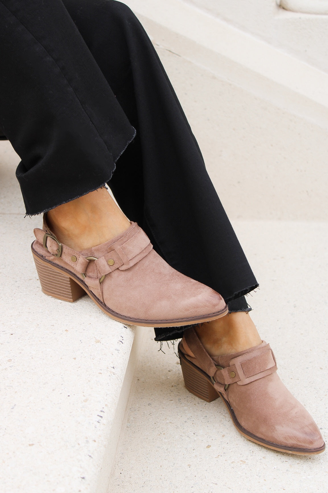 The Renegade Sling Back Bootie - Taupe