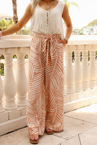 Summer Drift Wide Leg Pants - Brick