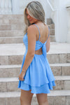 Good Times And Sunshine Tie Back Dress - Sky Blue