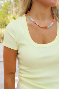 Dear John:  Jurnee Top - Pale Lime Yellow