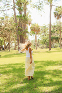 Sunlite Stroll Smocked Maxi Skirt - Yellow