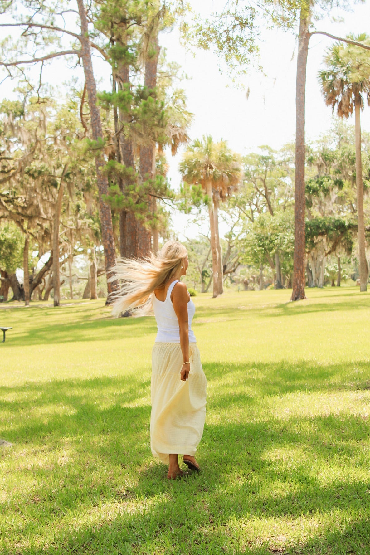 Sunlite Stroll Smocked Maxi Skirt - Yellow