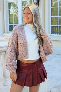 This & That Chunky Cardigan - Light Taupe