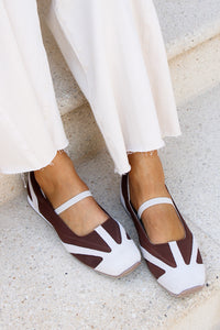 Via Mary Jane Sneaker - Chocolate/Cream