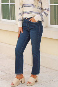 Jeanne Super High Rise Cropped Flare Jeans - Richmond