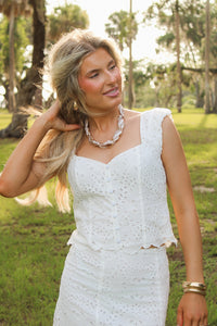 Z Supply:  Emrie Eyelet Top - White