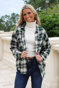 River Plaid Button Up - Garland Green