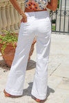 Dear John: Fiona High Rise Wide Leg Jeans - White