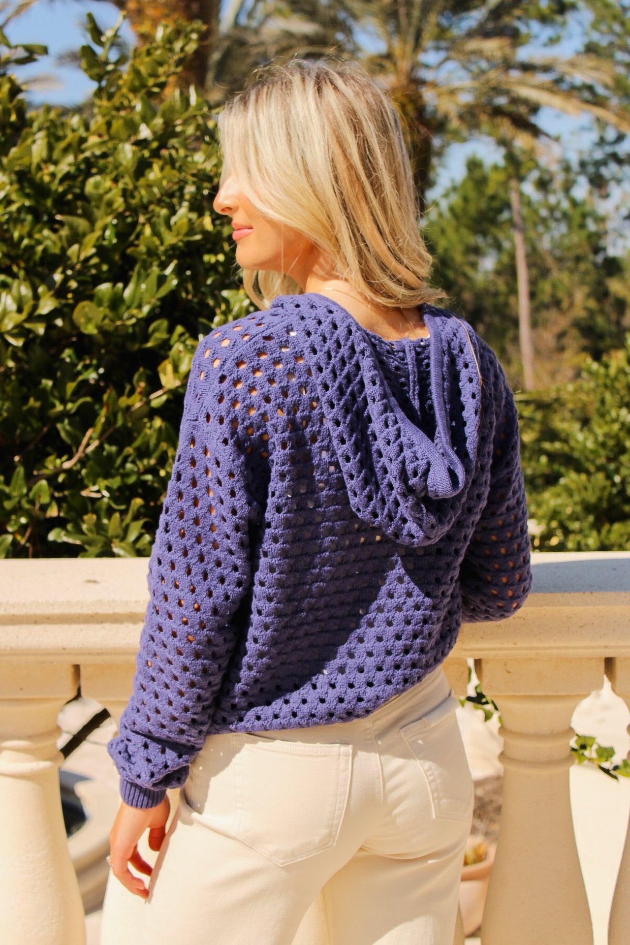 Ava Hoodie Cardigan - Navy