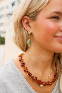 Emerald Tide Drop Earrings