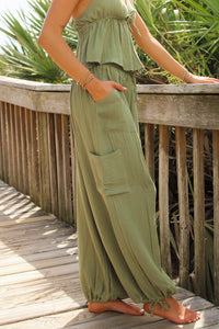 Lotus & Luna: Adventure Cargo Pants Collection - Seagrass